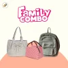 Family Combo 01 - (Women Shoulder Bag, Kid's School Bag, Thi Hot Lunch Bag)